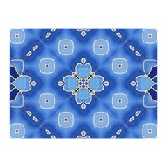 Ornate blue Double Sided Flano Blanket (Mini) 