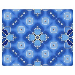 Ornate blue Double Sided Flano Blanket (Medium) 