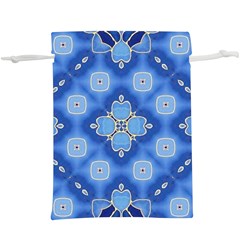 Ornate blue  Lightweight Drawstring Pouch (XL)