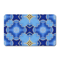 Blue Ornate Magnet (rectangular) by Dazzleway