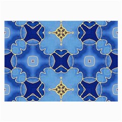 Blue Ornate Large Glasses Cloth (2 Sides) by Dazzleway