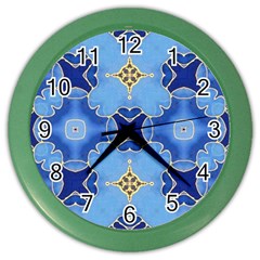 Blue Ornate Color Wall Clock by Dazzleway