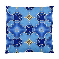 Blue Ornate Standard Cushion Case (two Sides) by Dazzleway