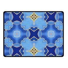 Blue Ornate Fleece Blanket (small)