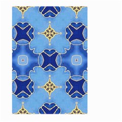 Blue Ornate Large Garden Flag (two Sides) by Dazzleway