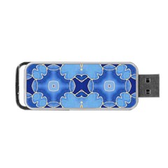 Blue Ornate Portable Usb Flash (two Sides) by Dazzleway