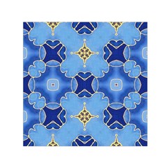 Blue Ornate Small Satin Scarf (square) by Dazzleway