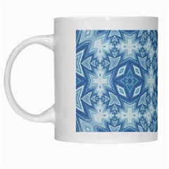 Blue Pattern White Mugs by Dazzleway