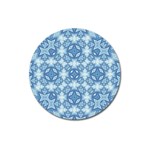 Blue pattern Magnet 3  (Round) Front