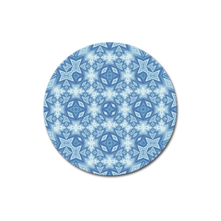 Blue pattern Magnet 3  (Round)