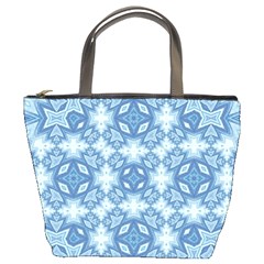 Blue Pattern Bucket Bag by Dazzleway