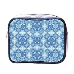 Blue Pattern Mini Toiletries Bag (one Side) by Dazzleway