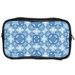 Blue Pattern Toiletries Bag (one Side) by Dazzleway