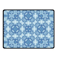 Blue Pattern Double Sided Fleece Blanket (small)  by Dazzleway