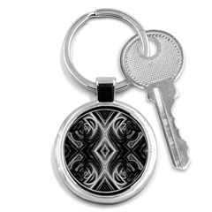 Black And White Key Chain (round) by Dazzleway