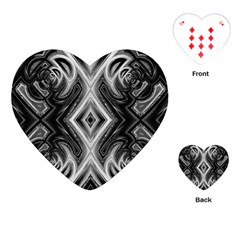 Black And White Playing Cards Single Design (heart)