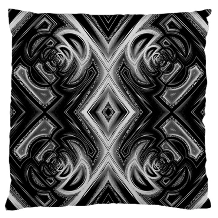 Black and white Standard Flano Cushion Case (One Side)