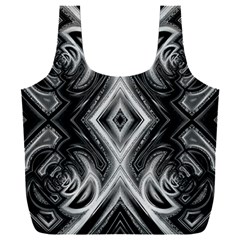 Black And White Full Print Recycle Bag (xxl) by Dazzleway