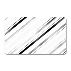 High contrast minimalist black and white modern abstract linear geometric style design Magnet (Rectangular)