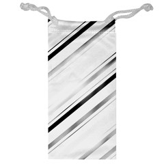 High Contrast Minimalist Black And White Modern Abstract Linear Geometric Style Design Jewelry Bag by dflcprintsclothing