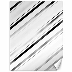 High contrast minimalist black and white modern abstract linear geometric style design Canvas 36  x 48 