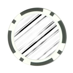 High Contrast Minimalist Black And White Modern Abstract Linear Geometric Style Design Poker Chip Card Guard