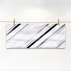 High contrast minimalist black and white modern abstract linear geometric style design Hand Towel