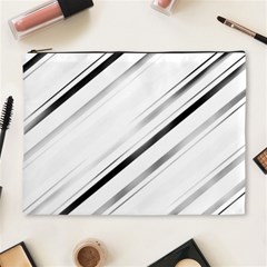 High Contrast Minimalist Black And White Modern Abstract Linear Geometric Style Design Cosmetic Bag (xl) by dflcprintsclothing