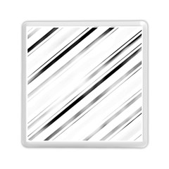 High contrast minimalist black and white modern abstract linear geometric style design Memory Card Reader (Square)