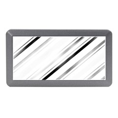 High contrast minimalist black and white modern abstract linear geometric style design Memory Card Reader (Mini)