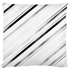 High contrast minimalist black and white modern abstract linear geometric style design Large Cushion Case (Two Sides)