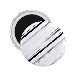 High Contrast Minimalist Black And White Modern Abstract Linear Geometric Style Design 2 25  Magnets