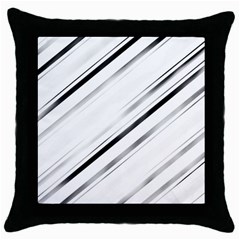 High Contrast Minimalist Black And White Modern Abstract Linear Geometric Style Design Throw Pillow Case (black) by dflcprintsclothing