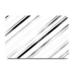 High Contrast Minimalist Black And White Modern Abstract Linear Geometric Style Design Plate Mats