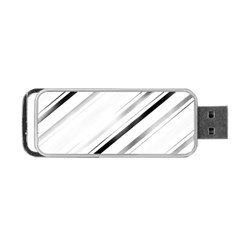 High Contrast Minimalist Black And White Modern Abstract Linear Geometric Style Design Portable Usb Flash (two Sides) by dflcprintsclothing