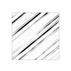 High Contrast Minimalist Black And White Modern Abstract Linear Geometric Style Design Satin Bandana Scarf