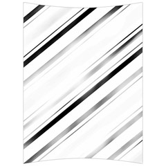 High Contrast Minimalist Black And White Modern Abstract Linear Geometric Style Design Back Support Cushion by dflcprintsclothing