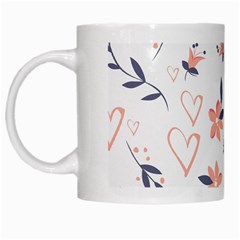 Flowers And Hearts White Mugs by Sobalvarro