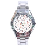 Flowers and Hearts Stainless Steel Analogue Watch Front