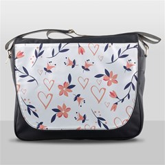 Flowers And Hearts Messenger Bag by Sobalvarro