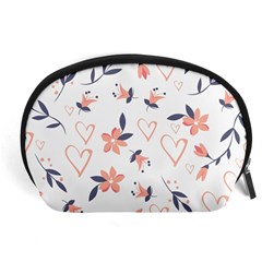 Flowers And Hearts Accessory Pouch (large) by Sobalvarro