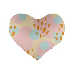 Girly Standard 16  Premium Flano Heart Shape Cushions by Sobalvarro