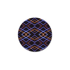 Intersecting Diamonds Motif Print Pattern Golf Ball Marker by dflcprintsclothing