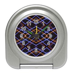 Intersecting Diamonds Motif Print Pattern Travel Alarm Clock by dflcprintsclothing