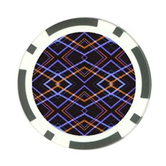 Intersecting Diamonds Motif Print Pattern Poker Chip Card Guard by dflcprintsclothing