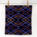 Intersecting Diamonds Motif Print Pattern Face Towel Front