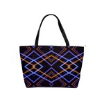 Intersecting Diamonds Motif Print Pattern Classic Shoulder Handbag Front