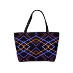 Intersecting Diamonds Motif Print Pattern Classic Shoulder Handbag Back