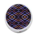 Intersecting Diamonds Motif Print Pattern 4-Port USB Hub (One Side) Front