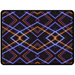 Intersecting Diamonds Motif Print Pattern Fleece Blanket (large)  by dflcprintsclothing